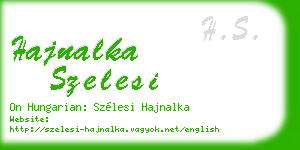 hajnalka szelesi business card